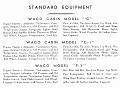 Custom Cabin Standard Equipment